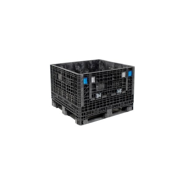 Lewisbins ORBIS HDMP4845-34-22 BulkPak Folding Bulk Shipping Container - 48"L x 45"W x 34"H, 1800 Lb Cap Black HDMP4845-34-22 BLACK - main